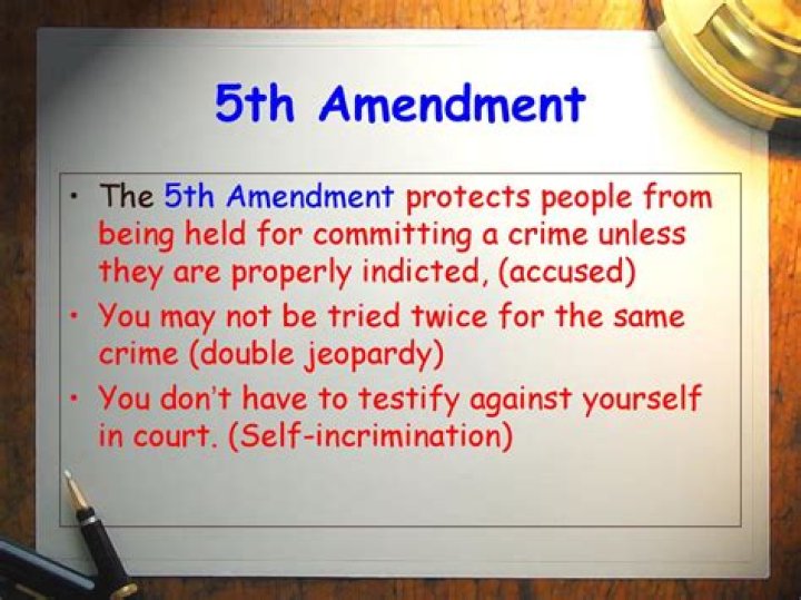 How does the 5th Amendment protect you from self-incrimination the Fifth Amendment ensures that people have?