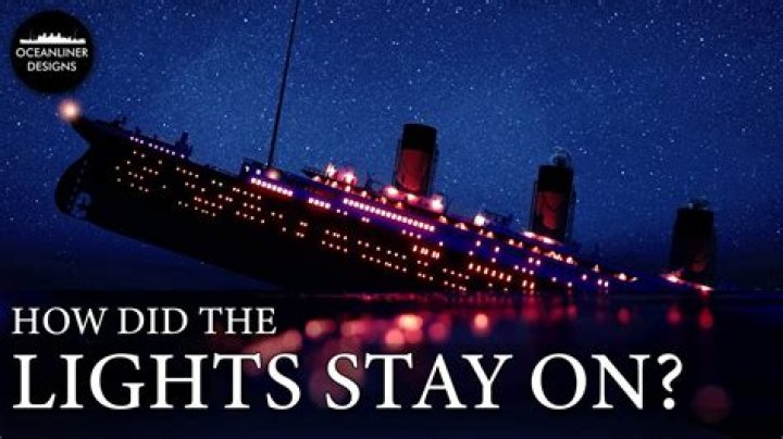 How long did the Titanic lights stay on?