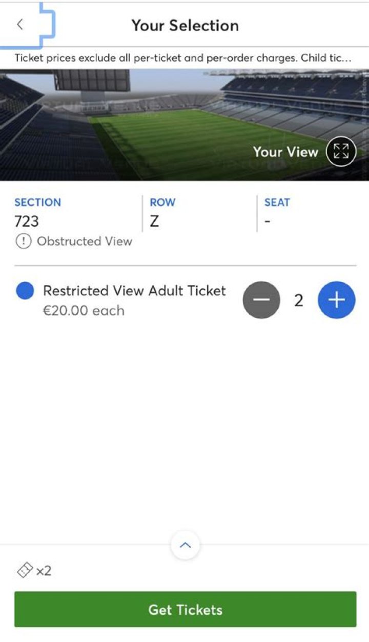What is a restricted view ticket?