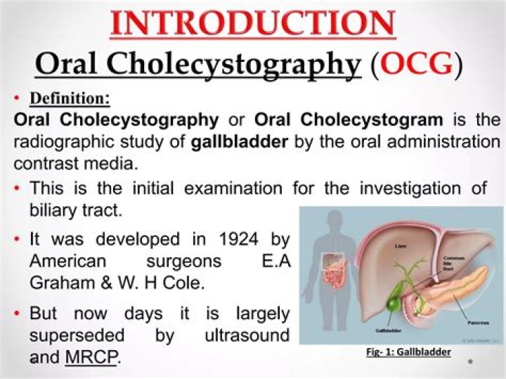 What is an oral cholecystography?
