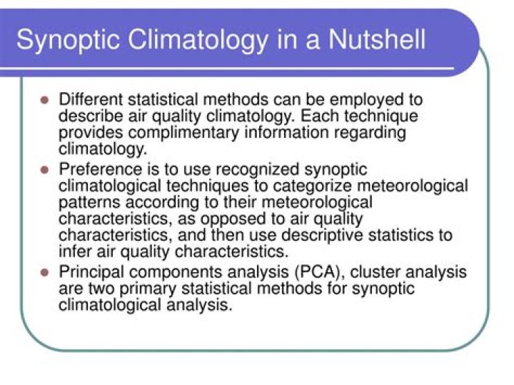 What is synoptic climatology?