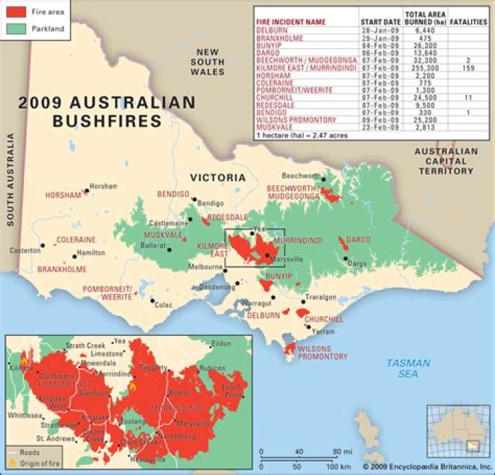 Where did the 2013 bushfires start?