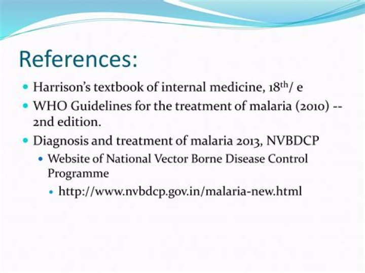 Who references malaria?